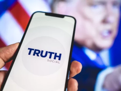 Logo da Truth Social. rede social de Donald Trump