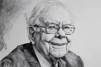 Ilustração de Warren Buffett, o maior investidor do mundo