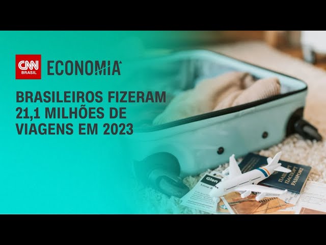 Brasileiros fizeram 21,1 milhões de viagens em 2023 | CNN PRIME TIME