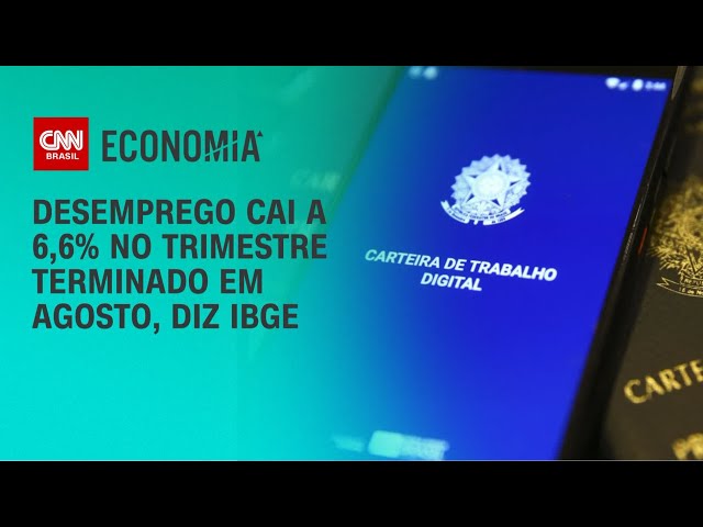 Desemprego cai a 6,6% no trimestre terminado em agosto, diz IBGE | BASTIDORES CNN