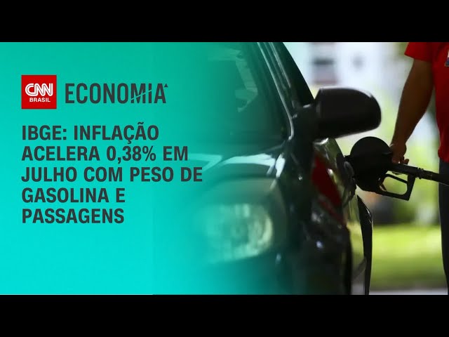 IBGE: Inflação acelera 0,38% em julho com peso de gasolina e passagens | LIVE CNN