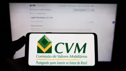 Celular na página da Comissão de Valores Mobiliários (CVM)