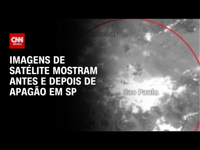 Imagens de satélite mostram antes e depois de apagão em SP | LIVE CNN