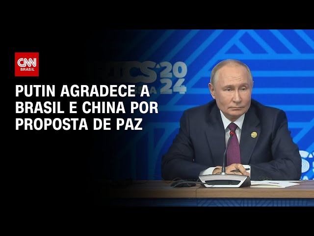 Putin agradece a Brasil e China por proposta de paz | CNN 360º