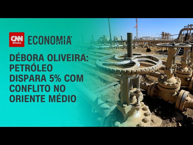 Débora Oliveira: Petróleo dispara 5% com conflito no Oriente Médio | CNN NOVO DIA