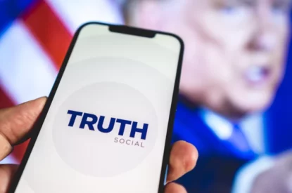 Logo da Truth Social. rede social de Donald Trump