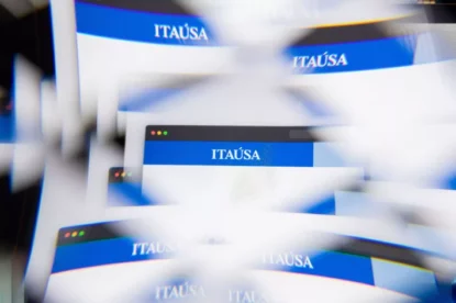 Imagem mostra montagem com logo da Itaúsa.