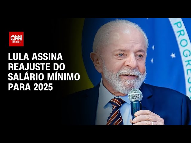 Lula assina reajuste do salário mínimo para 2025 | CNN 360°