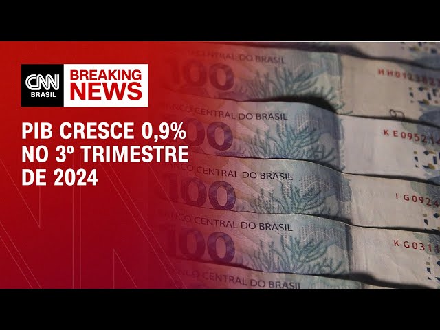 PIB cresce 0,9% no 3º trimestre de 2024  | LIVE CNN