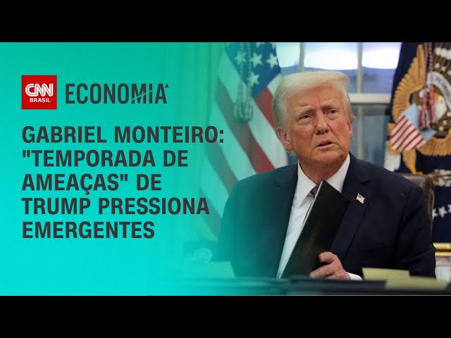 Gabriel Monteiro: "Temporada de ameaças" de Trump pressiona emergentes | CNN NOVO DIA