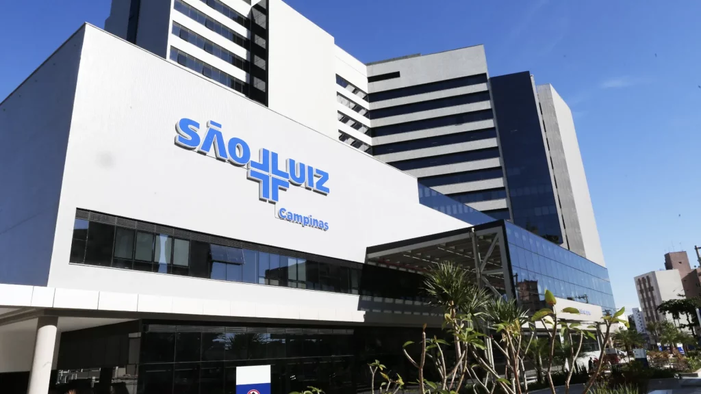 Fachada do Hospital São Luiz Campinas, da Rede D'Or